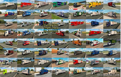 Мод "Painted bdf traffic pack by Jazzycat v15.6.1" для Euro Truck Simulator 2