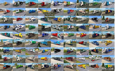 Мод "Painted truck traffic pack by Jazzycat v18.7.1" для Euro Truck Simulator 2